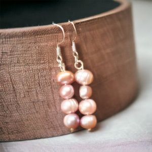Potatoe Pearl Earrings Sterling Lavender Blush